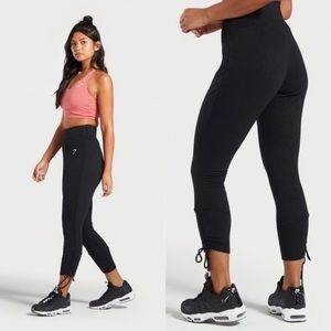 SOLD Gymshark Black Ruched Slim Fit Joggers